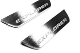 Ford Explorer V 2011+ door sill plates in stainless steel with Explorer logo