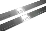 Toyota Camry V70 2018+ LED door sill plates in stainless steel with TRD logo