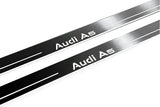Audi A5 II 2016+ entry guards in stainless steel with Audi A5 logo
