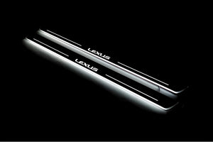 Illuminated LED Door Sill Tread Plates Lexus GX I 2002-2009 With Lexus Logo Lexus Led Door Sills opdesign