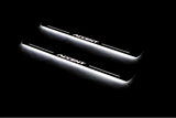 Hyundai Accent 2011+ LED door sill plates in stainless steel with Accent logo