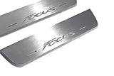 stainless steel LED door sill plates with Ford Focus III 2011+ with Focus logo