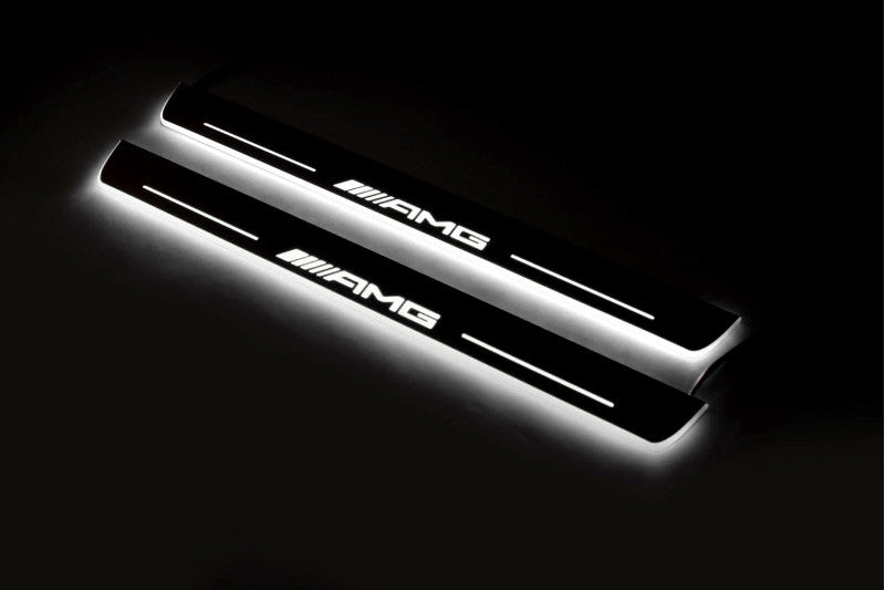 Mercedes-Benz S-Class W222 2013+ Stainless Steel LED Door Sills – AMG