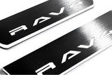 Toyota Rav4 VI XA60 2025-2026 LED door sill plates stainless steel with Rav4 logo