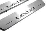 Lexus NX I 2014+ stainless steel LED door sill plates with Lexus logo