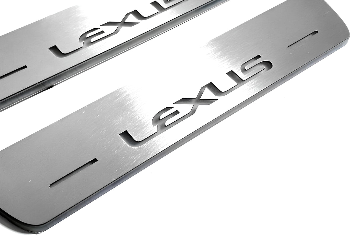 Lexus NX I 2014+ stainless steel LED door sill plates with Lexus logo