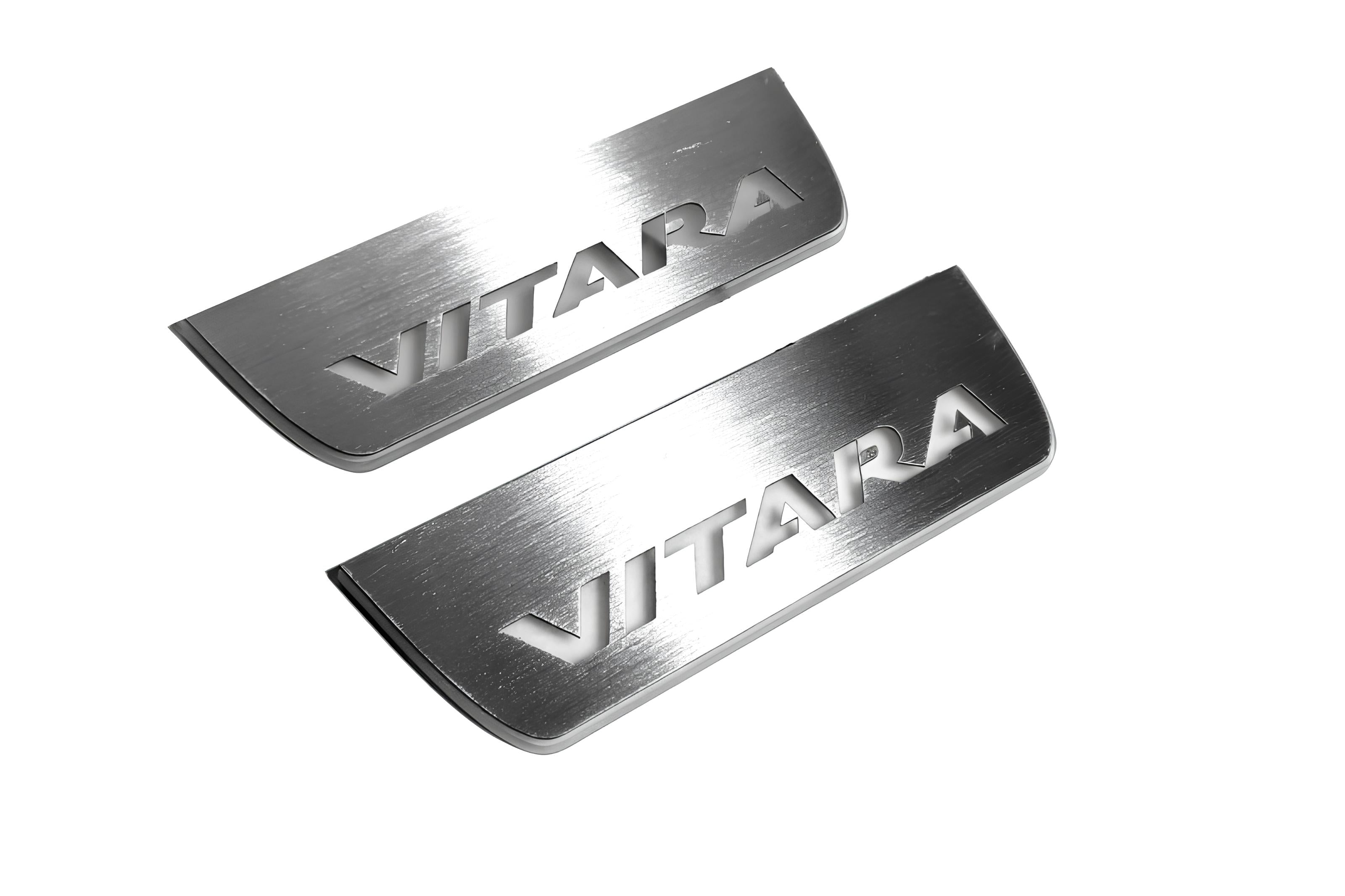 Illuminated LED Door Sill Tread Plates Suzuki Vitara 2015+ With Vitara Logo Suzuki Led Door Sills opdesign