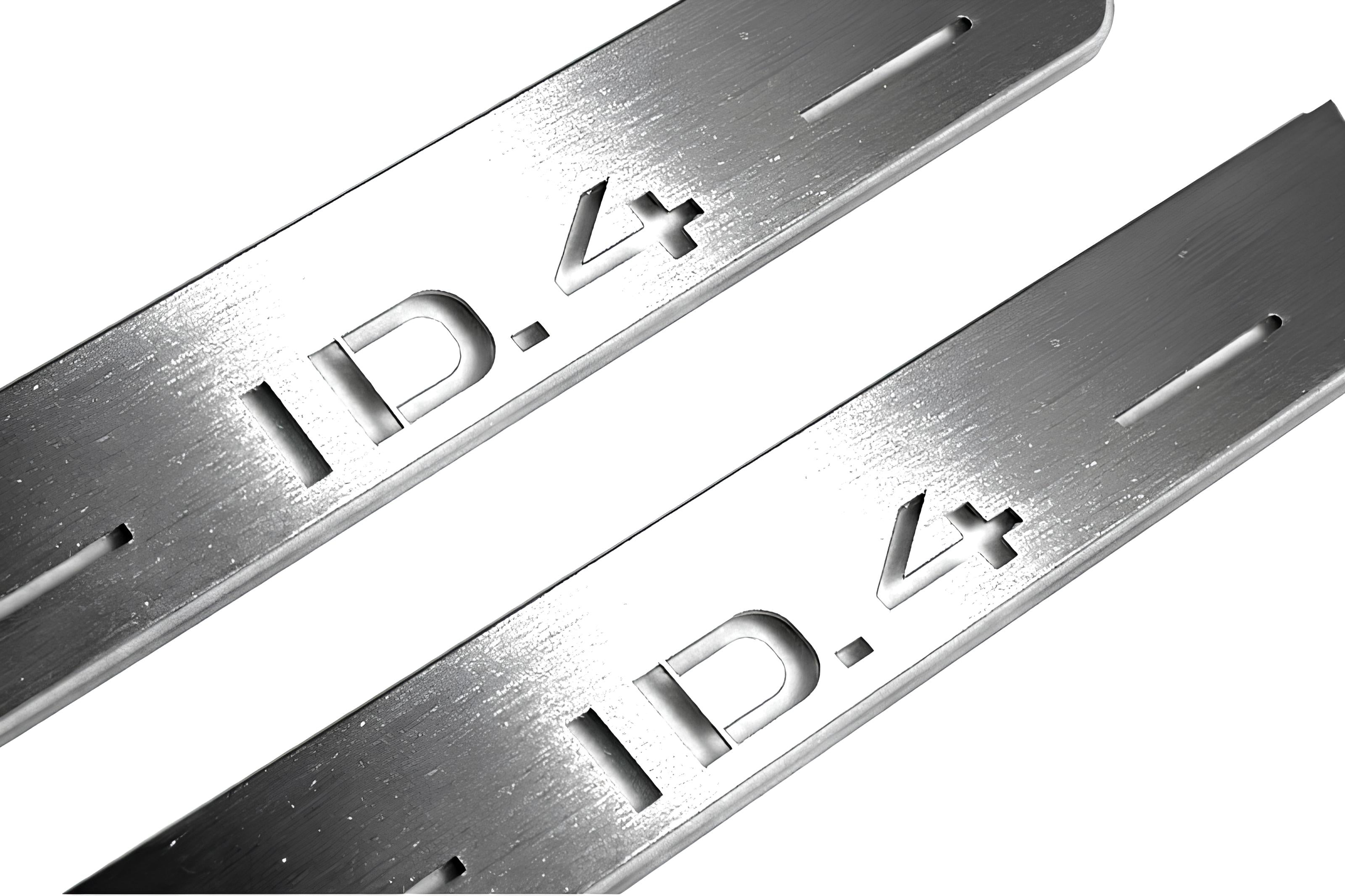Illuminated LED Door Sill Tread Plates Volkswagen ID.4 2020+ With ID.4 Logo Volkswagen Led Door Sills opdesign