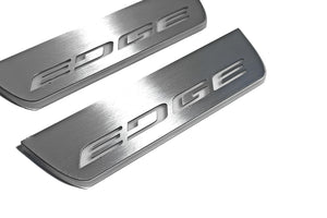 Illuminated LED Door Sill Tread Plates Ford Edge II 2015+ With ММММ Logo Ford Led Door Sills opdesign