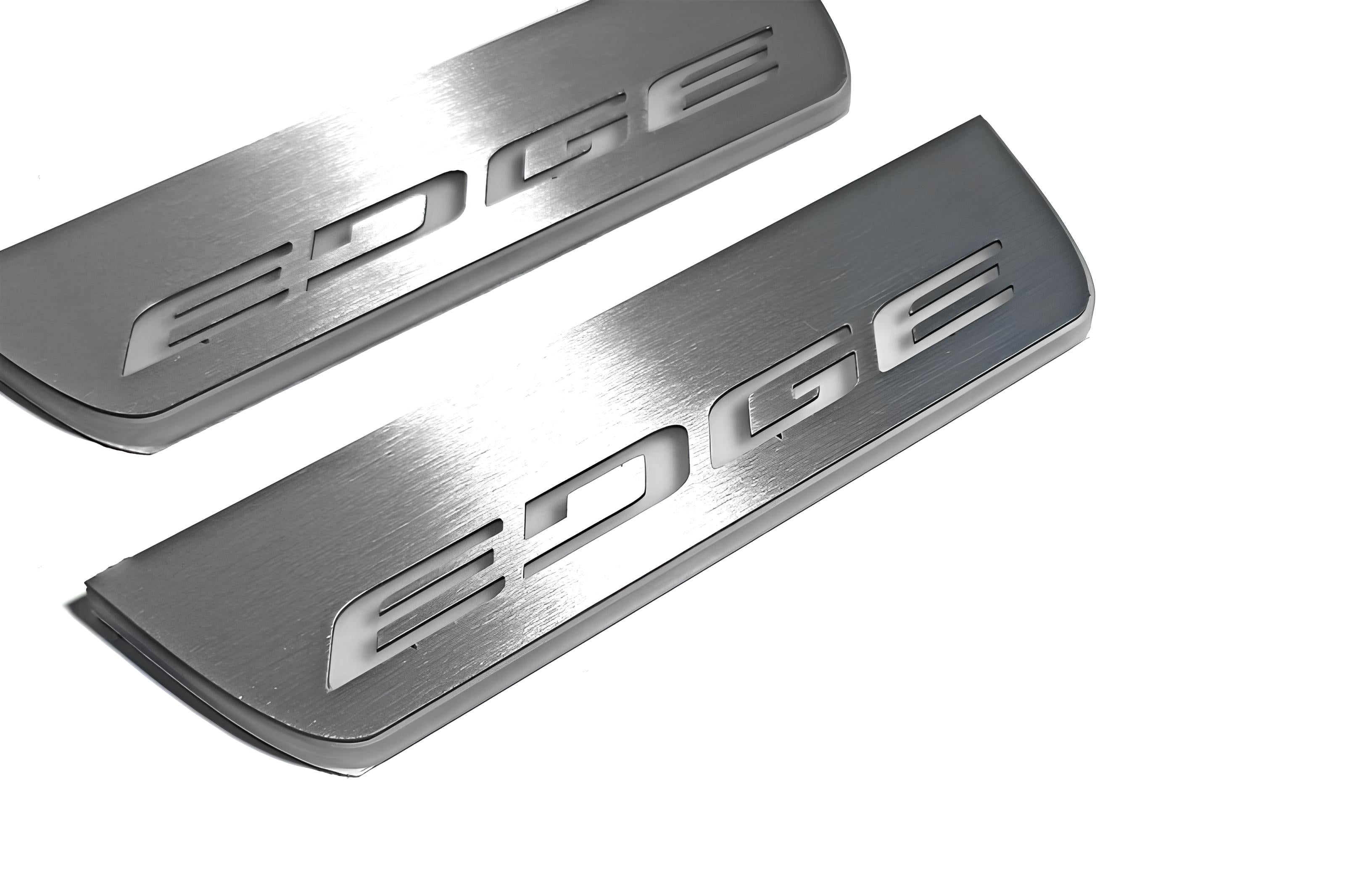Illuminated LED Door Sill Tread Plates Ford Edge II 2015+ With ММММ Logo Ford Led Door Sills opdesign