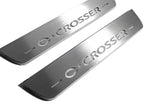 Citroen C-Crosser 2007+ stainless steel LED door sill plates with C-Crosser logo