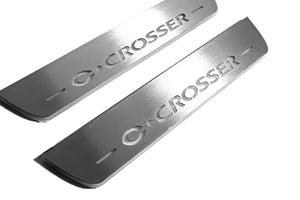 Illuminated LED Door Sill Tread Plates Citroen C-Crosser 2007-2012 With C-Crosser Logo Citroen Led Door Sills opdesign