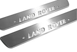 Land Rover Discovery III 2004+ entry guards in stainless steel with Land Rover logo
