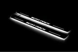 LED door sill plates Dodge Charger LD 2023+ stainless steel with Scat Pack logo