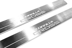 Toyota Corolla Cross Stainless LED Door Sills – Corolla Cross Logo