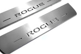 stainless steel LED door sill plates for Nissan Rogue II T32 2014+ with Rogue logo