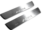 Mitsubishi ASX I 2010+ door sill plates in stainless steel with ASX logo