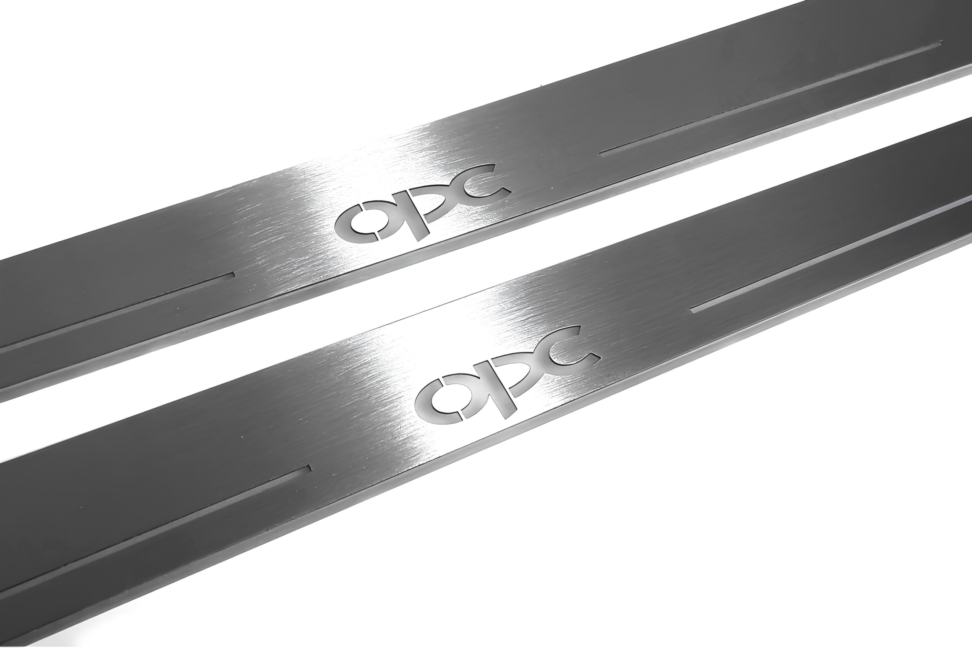 Illuminated LED Door Sill Tread Plates Opel Insignia I 2008-2017 With OPC Logo Opel Led Door Sills opdesign