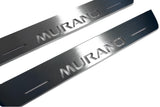 LED door sill plates Nissan Murano III 2014+ in stainless steel with Murano logo