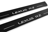 LED door sill plates Lexus RZ 2022+ stainless steel with Lexus RZ logo