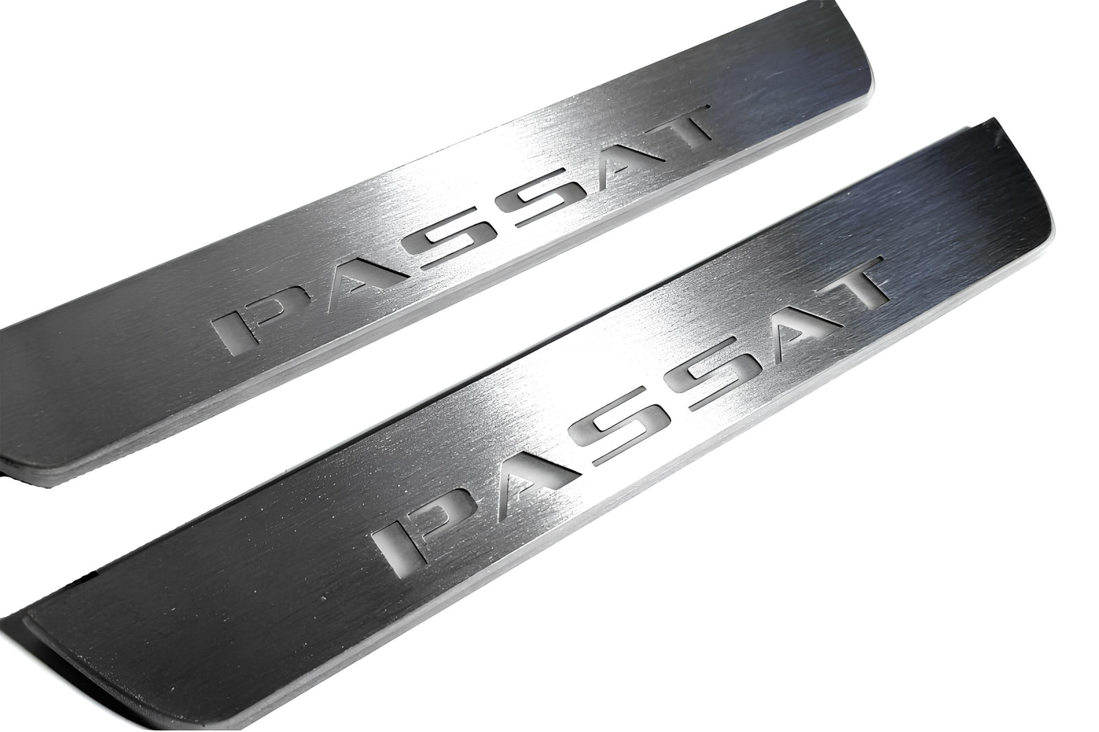stainless steel LED door sill plates with Volkswagen Passat B6 2005+ with Passat logo