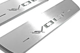 stainless steel LED door sill plates for Chevrolet Volt I 2010+ with Volt logo