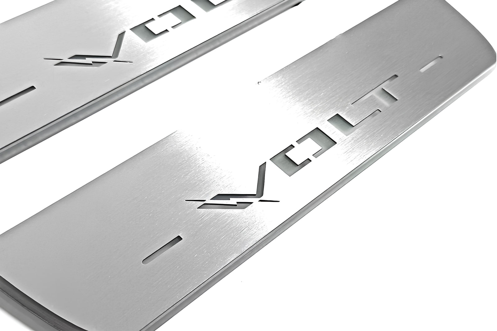 stainless steel LED door sill plates for Chevrolet Volt I 2010+ with Volt logo