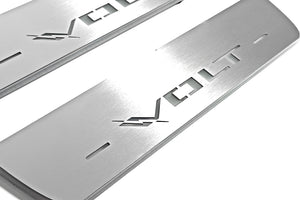 Illuminated LED Door Sill Tread Plates Chevrolet Volt II 2016-2019 With Volt Logo Chevrolet Led Door Sills opdesign