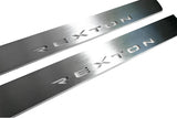 SsangYong Rexton II 2006+ LED door sill plates with Rexton logo