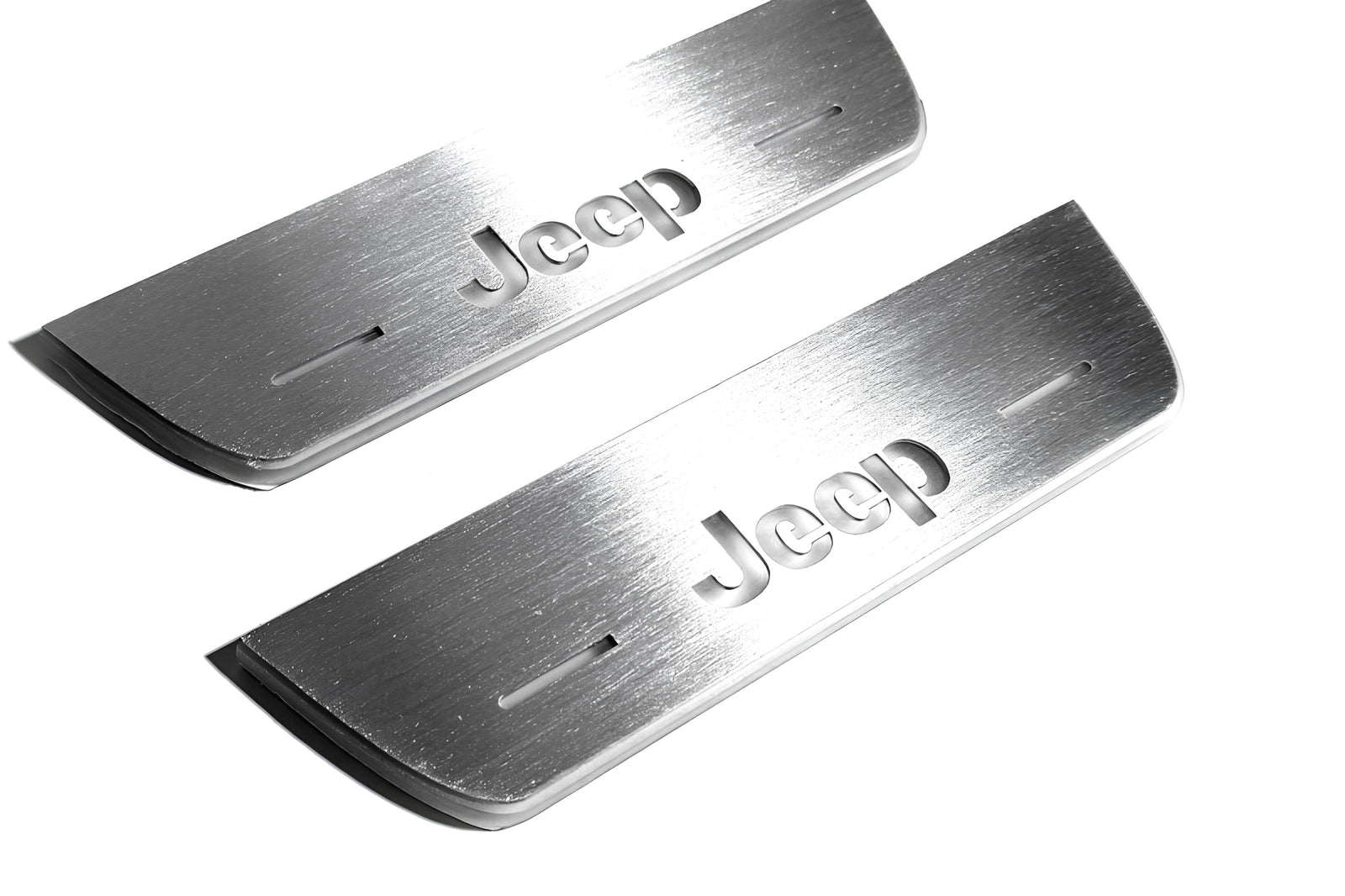 stainless steel LED door sill plates for Jeep Cherokee KL 2014+ with Jeep logo