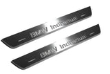 BMW X5 E53 1999+ LED door sill plates in stainless steel with BMW Individual logo