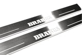 Mercedes ML W166 2011+ LED door sill plates with Brabus logo
