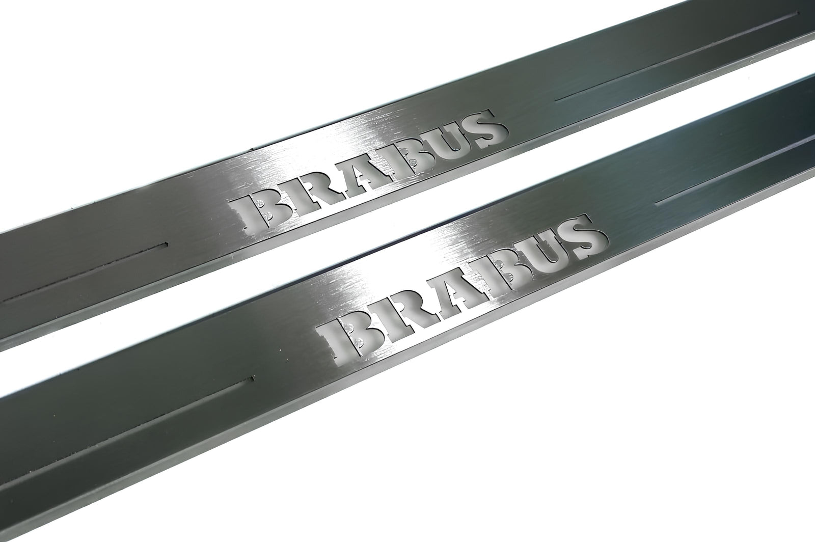 stainless steel door sill plates for Smart Fortwo III 2014+ with Brabus logo