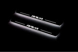 LED door sill plates for Toyota Rav4 III XA30 2005+ stainless steel with Rav4 logo