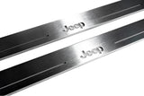 Jeep Cherokee KL 2014+ stainless steel illuminated entry guards with Jeep logo