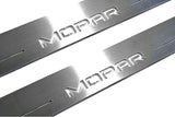 Dodge Durango III 2011+ stainless steel LED door sill plates with MOPAR logo