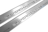 stainless steel LED door sill plates for Range Rover IV 2012+ with Supercharged logo