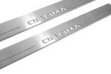 LED door sill plates KIA Optima IV 2015+ stainless steel with Optima logo