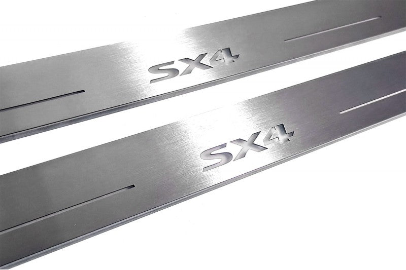 Suzuki SX4 II 2013-2021 Stainless Steel LED Door Sills – SX4 Logo