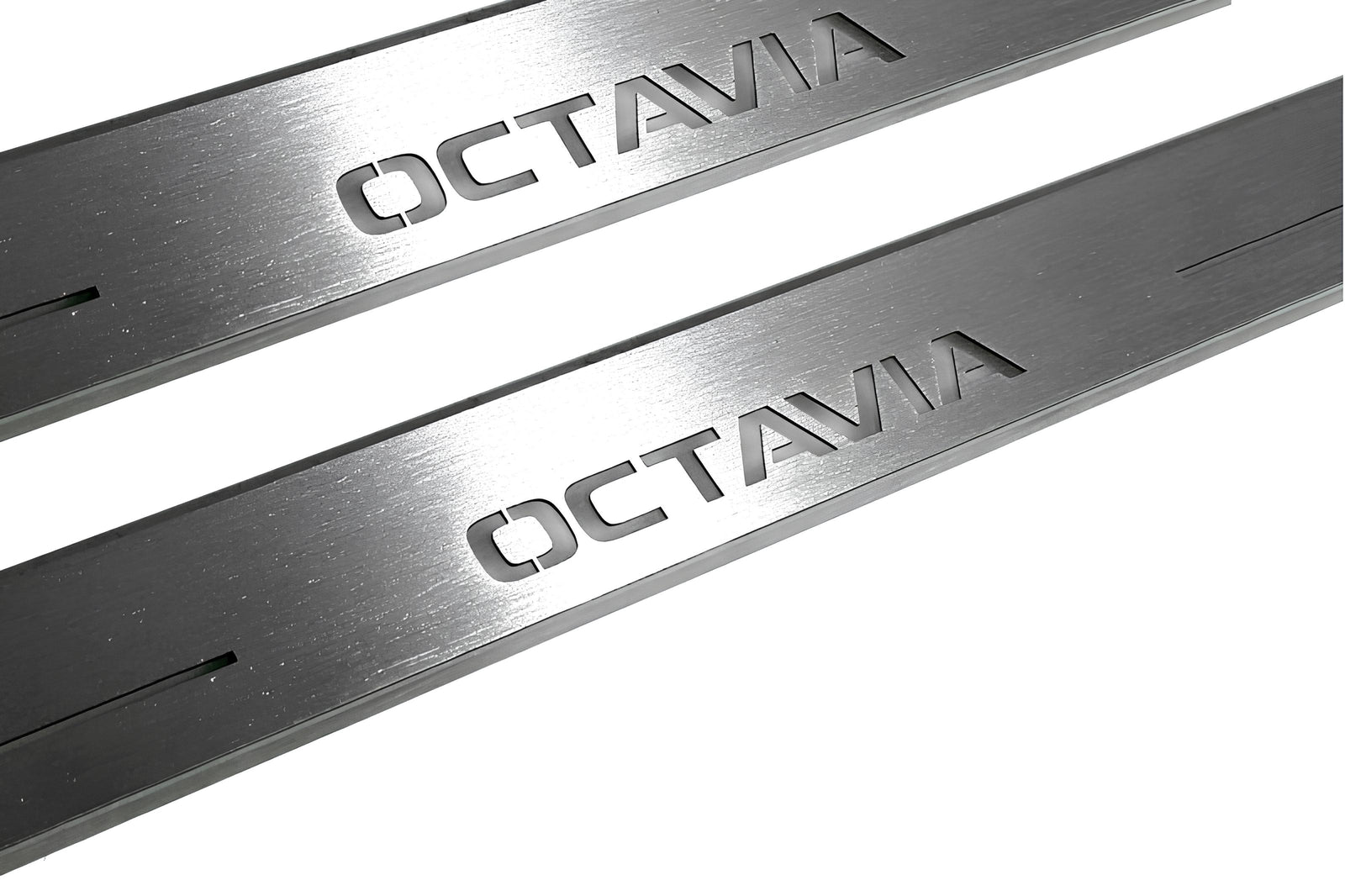 Skoda Octavia III (A7) 2013+ LED door sill plates with Octavia logo