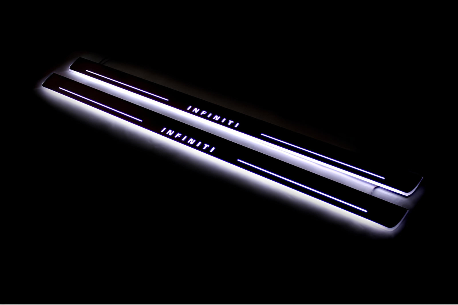 stainless steel LED door sill plates for Infiniti G 4D 2007+ with Infiniti logo