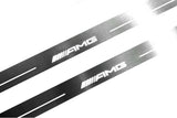 Mercedes C W213 Coupe 2016+ stainless steel illuminated entry guards with AMG logo