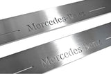 stainless steel door sill plates for Mercedes E W213 2016+ with Mercedes-Benz logo