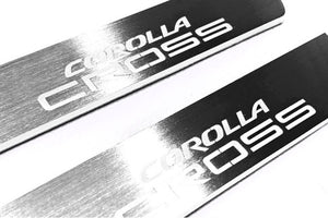 Toyota Corolla Cross Stainless LED Door Sills – Corolla Cross Logo
