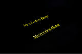 illuminated door sill protectors Mercedes E W211 2002+ stainless steel with Mercedes-Benz logo