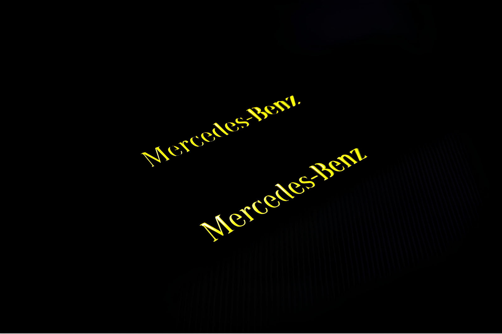illuminated door sill protectors Mercedes E W211 2002+ stainless steel with Mercedes-Benz logo