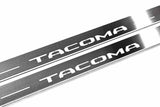 Toyota Tacoma N400 2024–Present — Stainless Steel LED Door Sills — Tacoma Logo