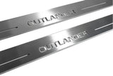Mitsubishi Outlander IV 2021+ LED door sill plates stainless steel with Outlander logo