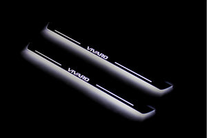 Illuminated LED Door Sill Tread Plates Opel Vivaro I 2001-2014 With Vivaro Logo Opel Led Door Sills opdesign