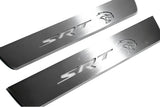 stainless steel LED door sill plates for Dodge Charger LD 2023+ with SRT Hellcat logo